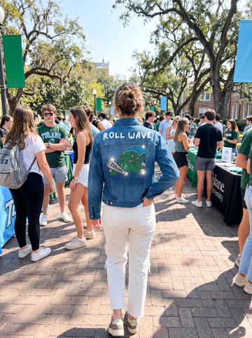 Tulane Roll Wave Blue Denim Jacket