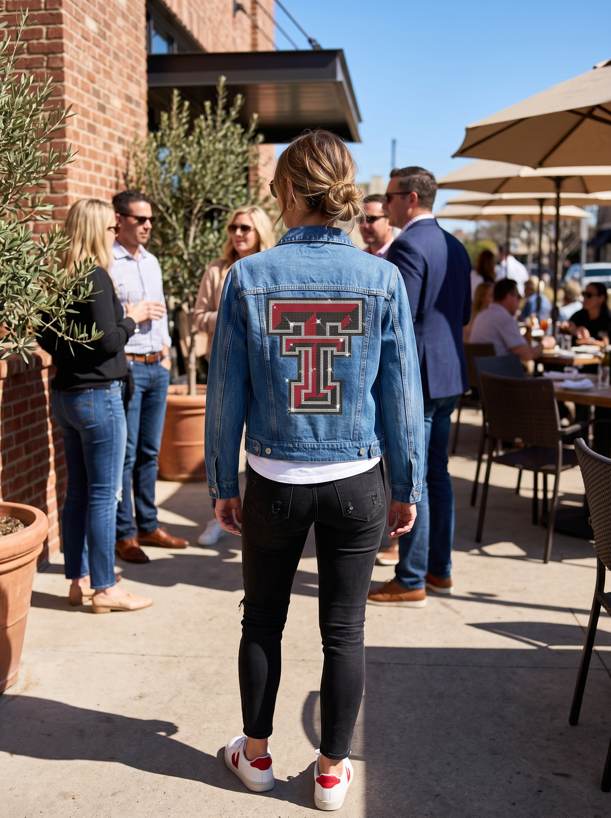 Texas Tech Double T Blue Denim Jacket