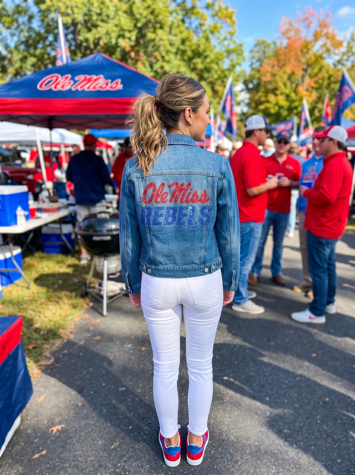 University of Mississippi Ole Miss Rebels Blue Denim Jacket