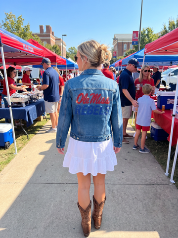 University of Mississippi Ole Miss Rebels Blue Denim Jacket
