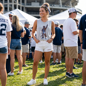 Penn State Full Body Mascot Head Grey Tank Top