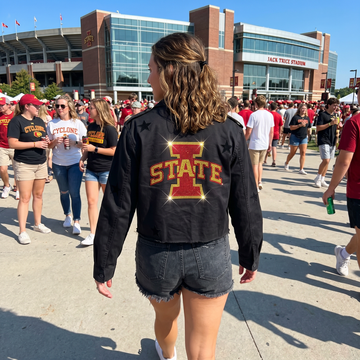 Iowa State Large I State Black Shacket