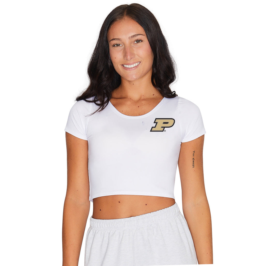 Purdue White Babydoll Tee