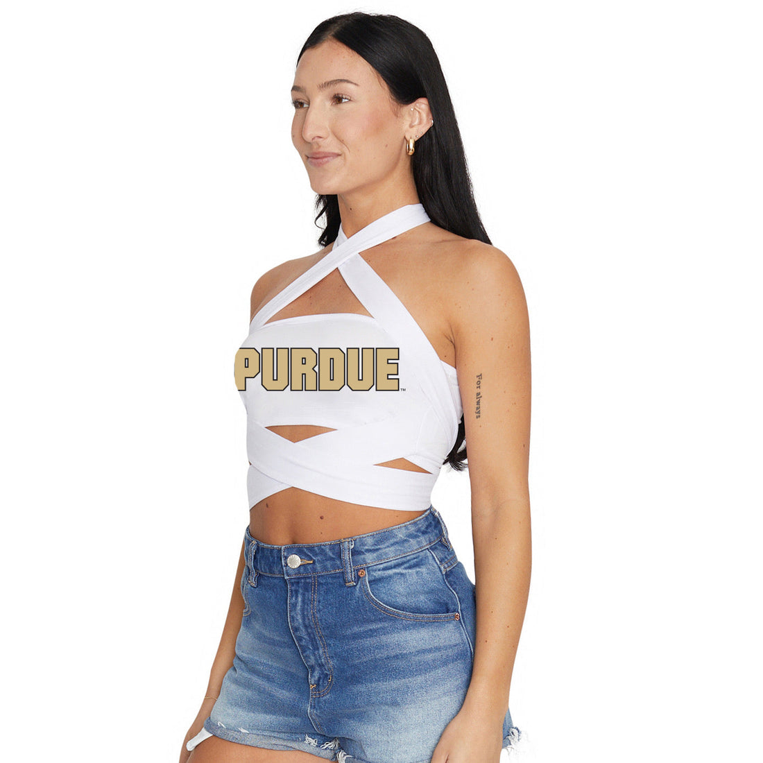 Purdue White Way Bandeau Top