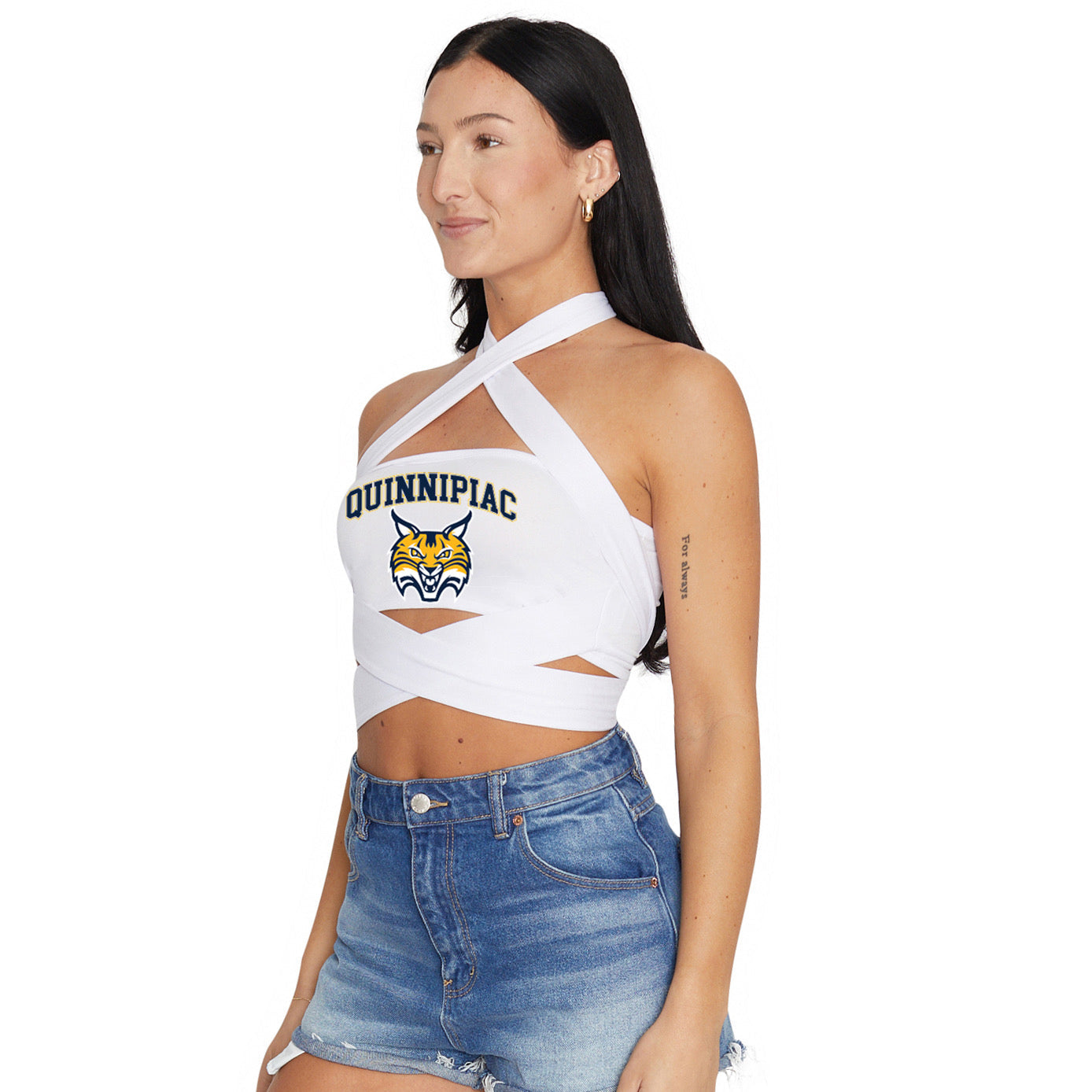 Quinnipiac White Multi Way Bandeau Top
