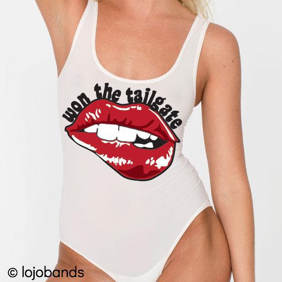 Won the Tailgate Lips Bodysuit