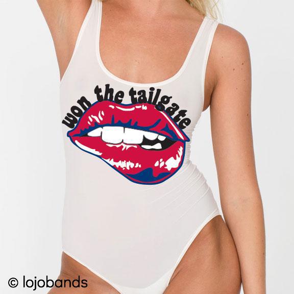 Won the Tailgate Lips Bodysuit