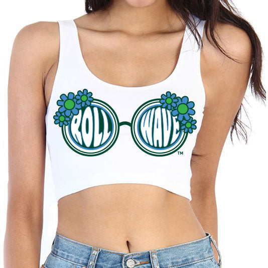 Tulane Roll Wave Sunglasses Crop Tank Top