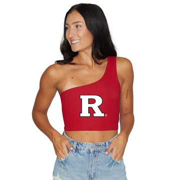 Rutgers Red One Shoulder Top