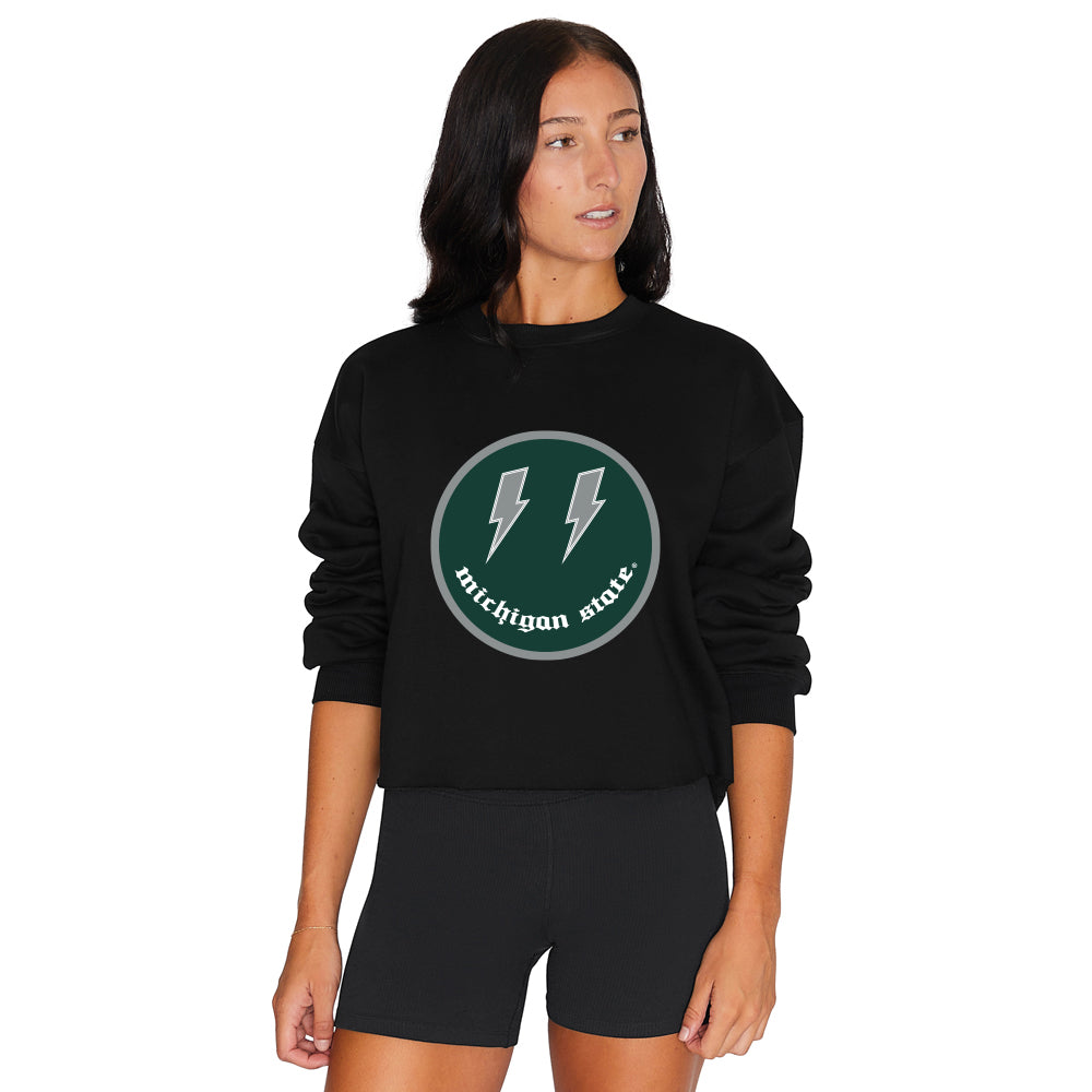 Michigan State Lightning Smile Crewneck