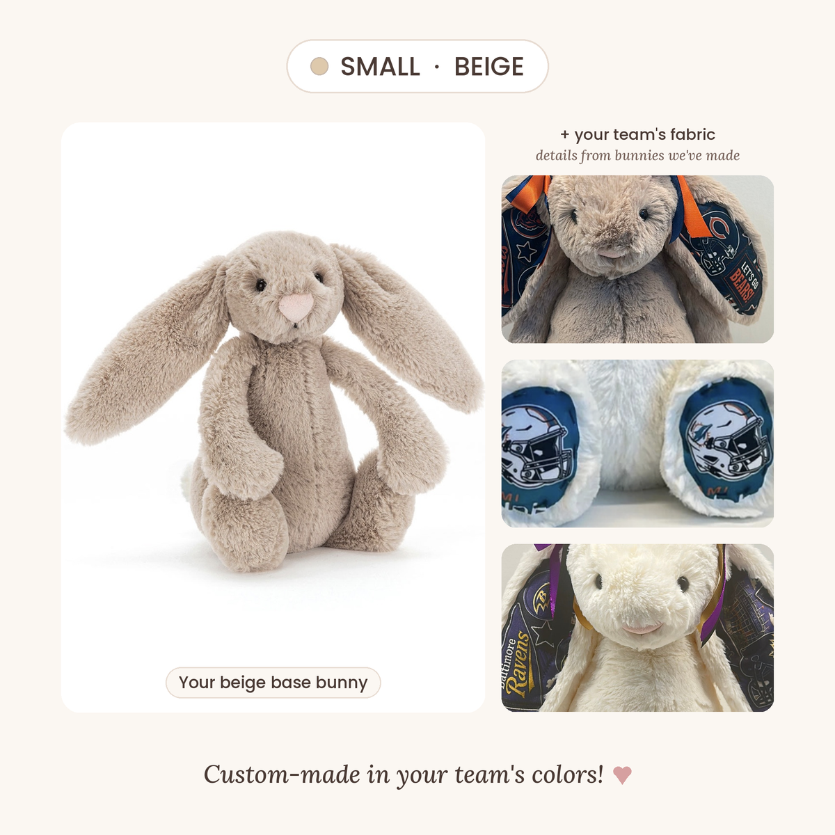 Custom Sports Team Bunny (NFL, NBA, MLB, NHL)