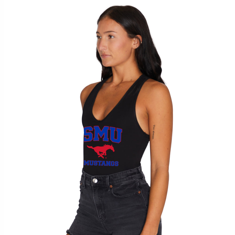 SMU Mustangs Black Bodysuit