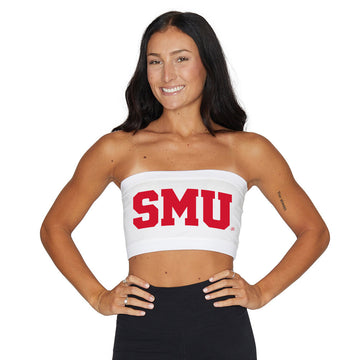 SMU Mustangs White Bandeau Top