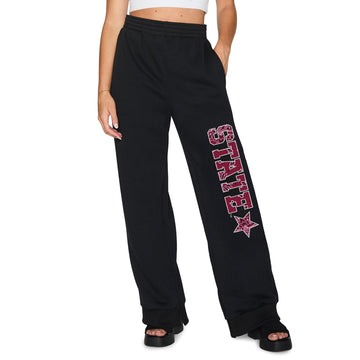 Mississippi State Bandana Flare Black Sweatpants