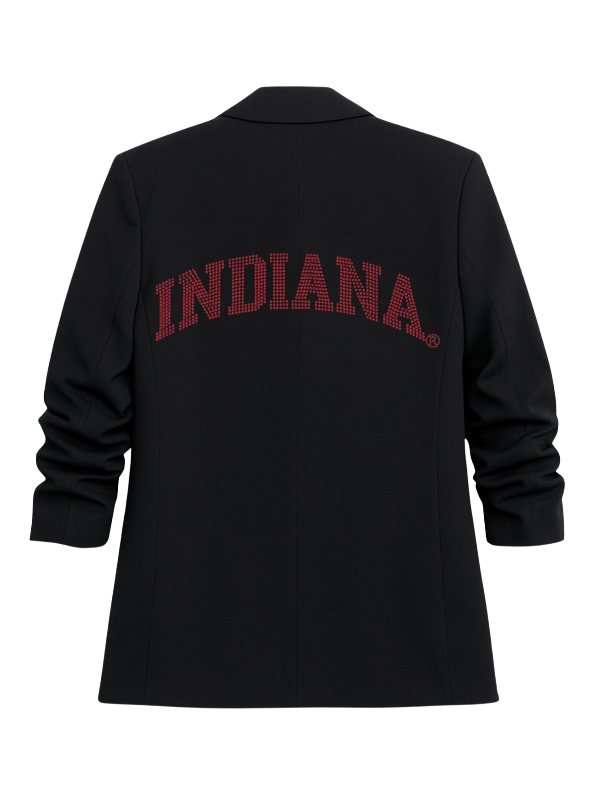 Indiana University Curve Ruched Black Blazer