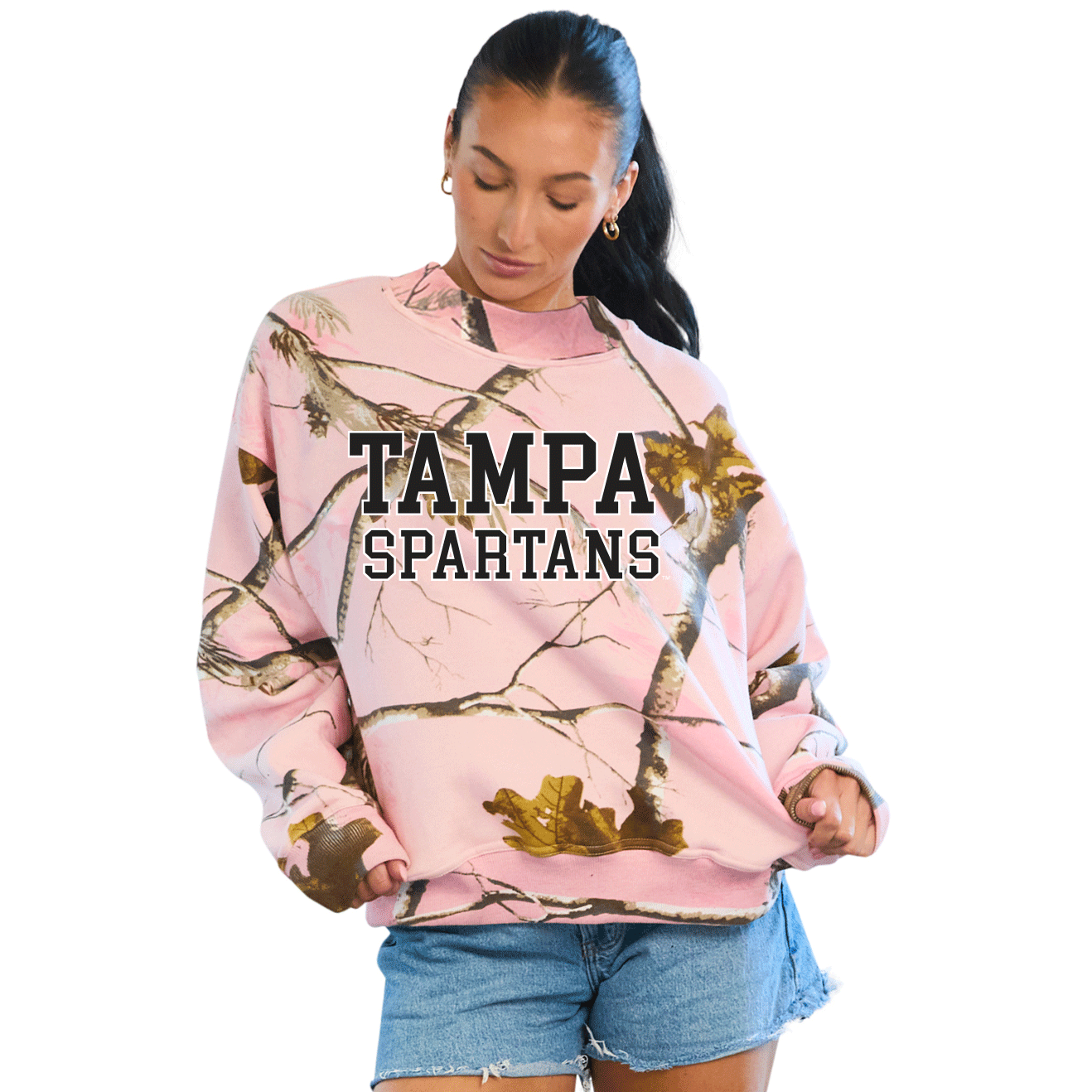Tampa Spartans Camo Mock Neck Sweatshirt