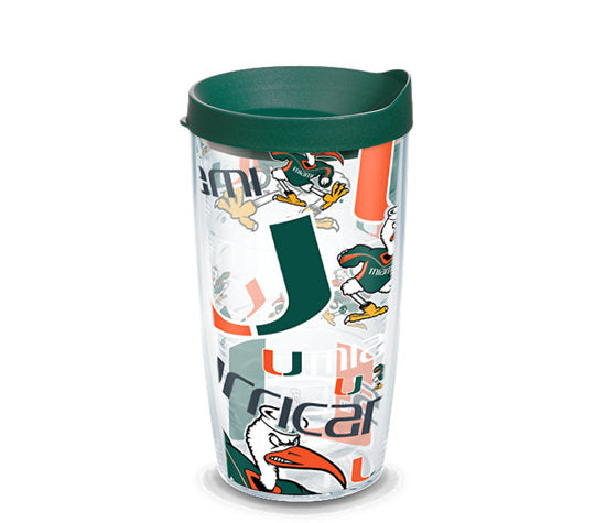 Miami Hurricanes - NCAA All Over Plastic Tumbler