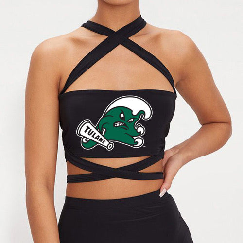 Tulane Black Multi Way Bandeau Top