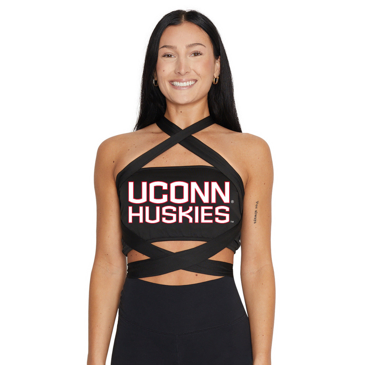 UConn Black Multi Way Bandeau Top