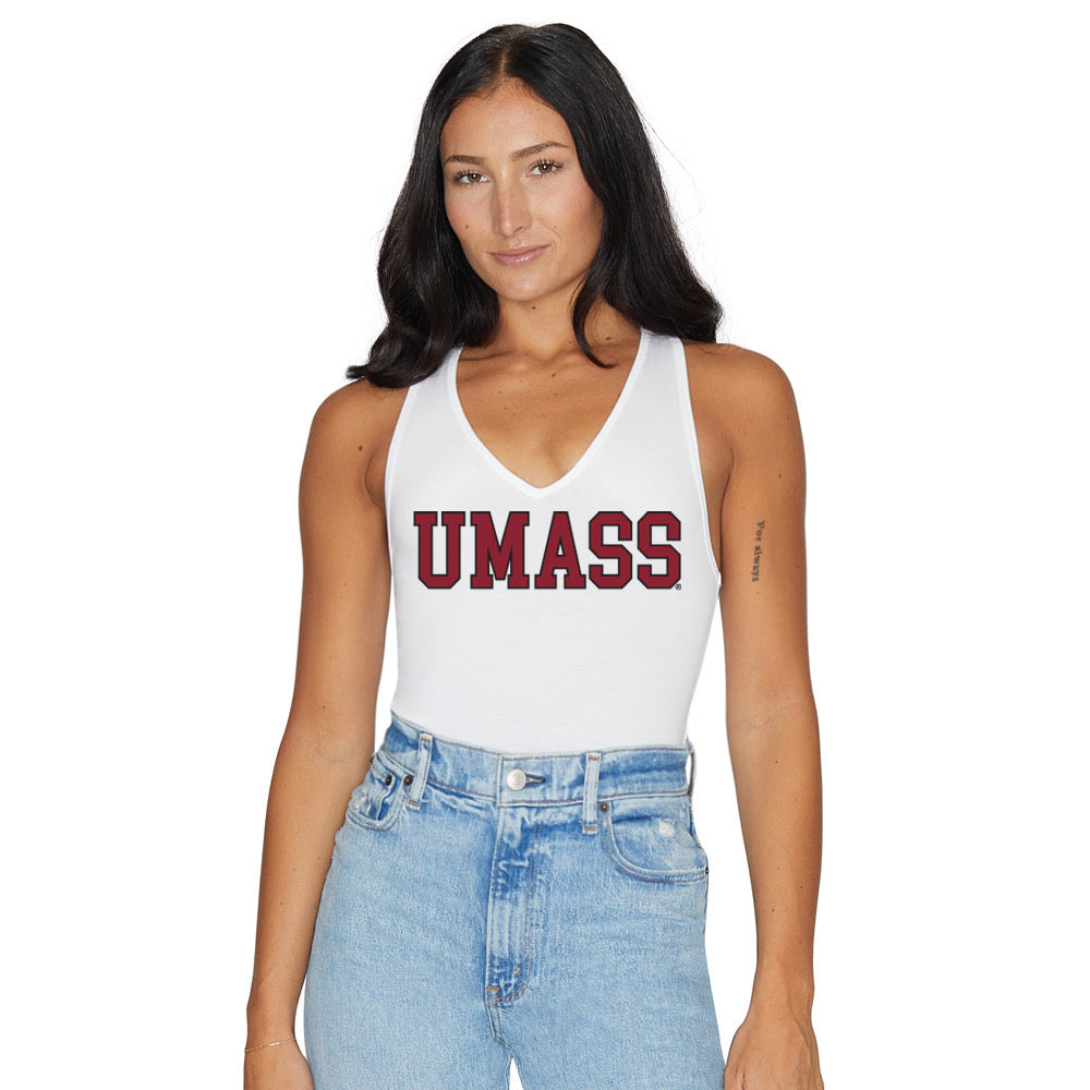 UMass White Bodysuit