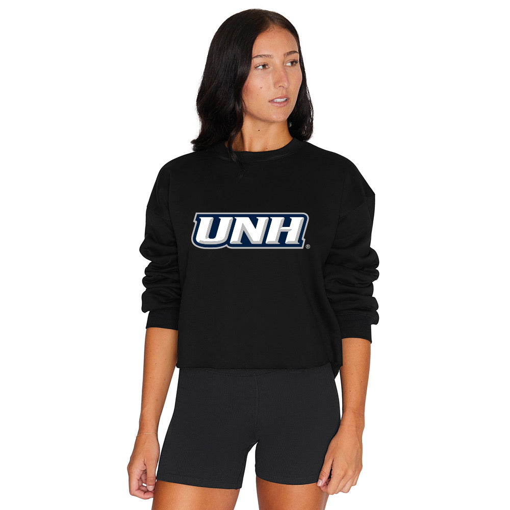 New Hampshire Wildcats Black Crewneck