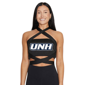 New Hampshire Wildcats Black Multi Way Bandeau Top
