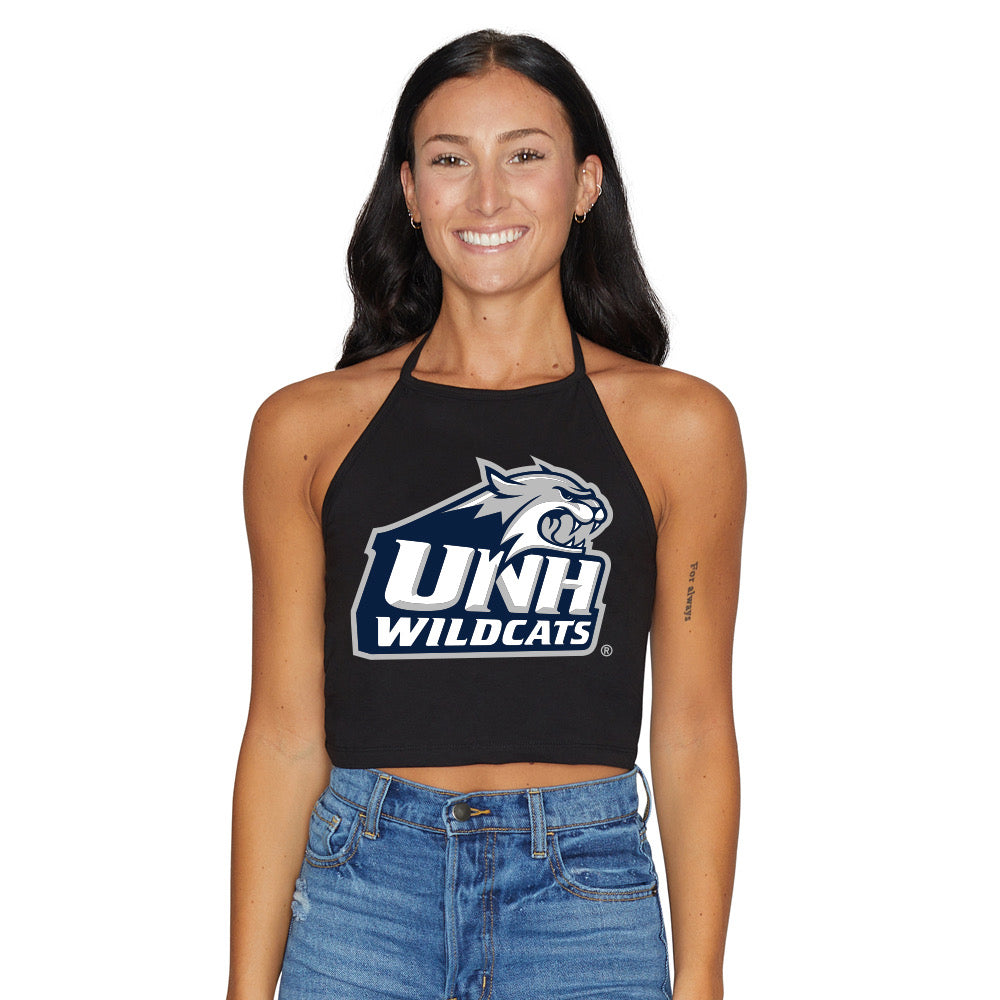 New Hampshire Wildcats Black Halter Top