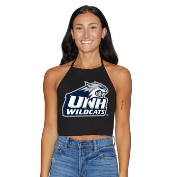 New Hampshire Wildcats Black Halter Top
