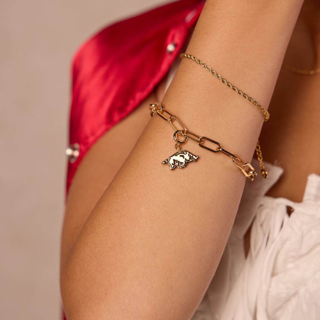 University of Arkansas Charm Bracelet
