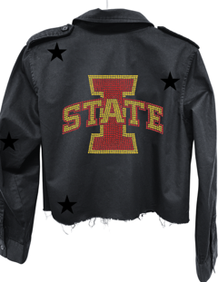 Iowa State Large I State Black Shacket
