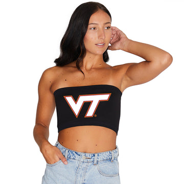 Virginia Tech Black Bandeau Top