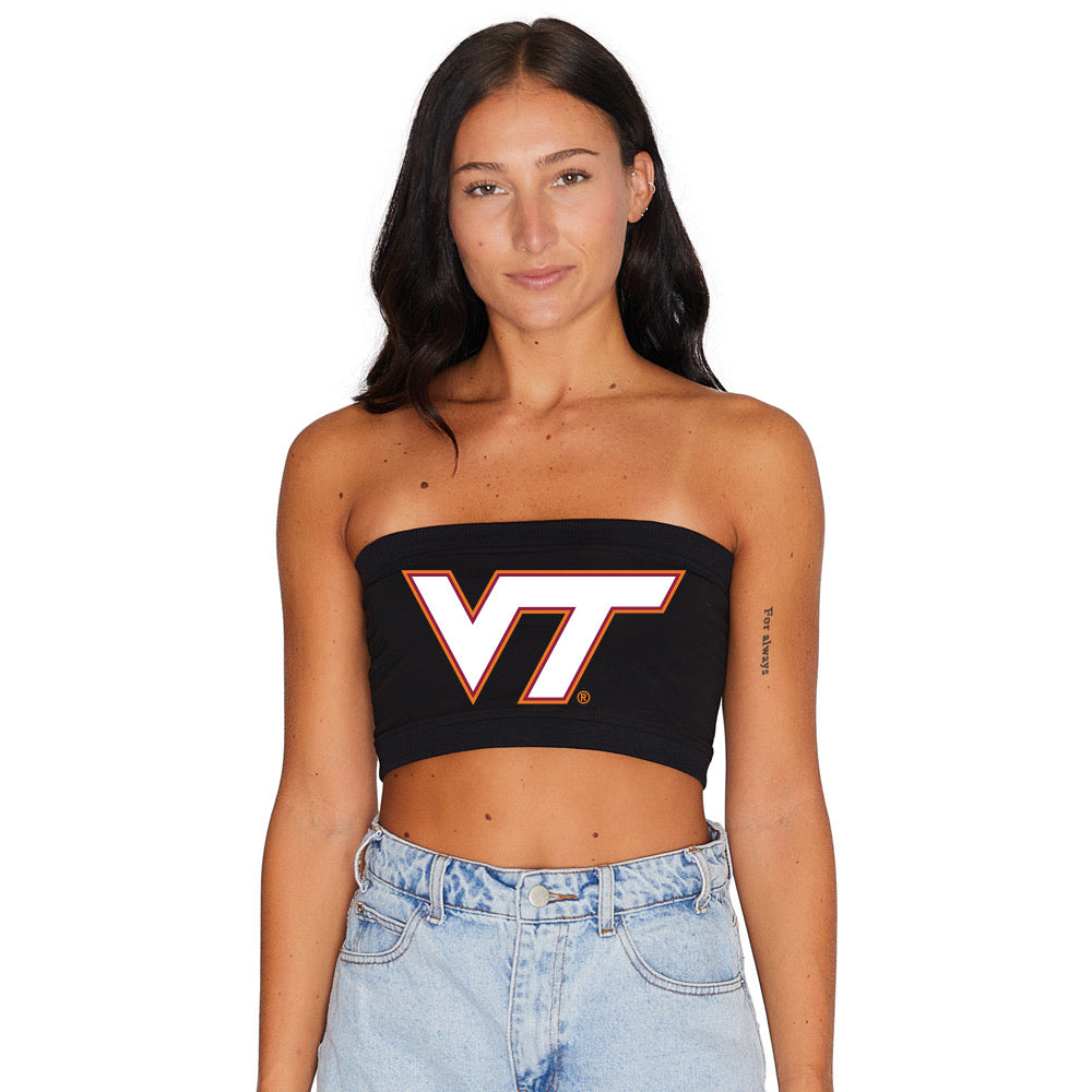 Virginia Tech Black Bandeau Top
