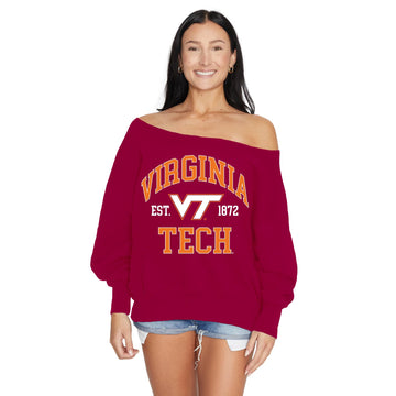 Virginia Tech Off the Shoulder Sweatshirt