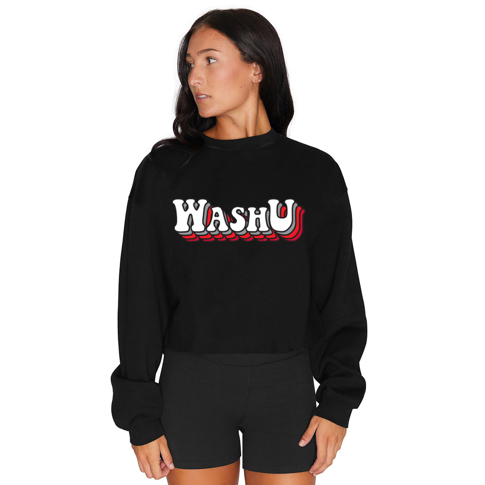 WashU Retro Cropped Crewneck