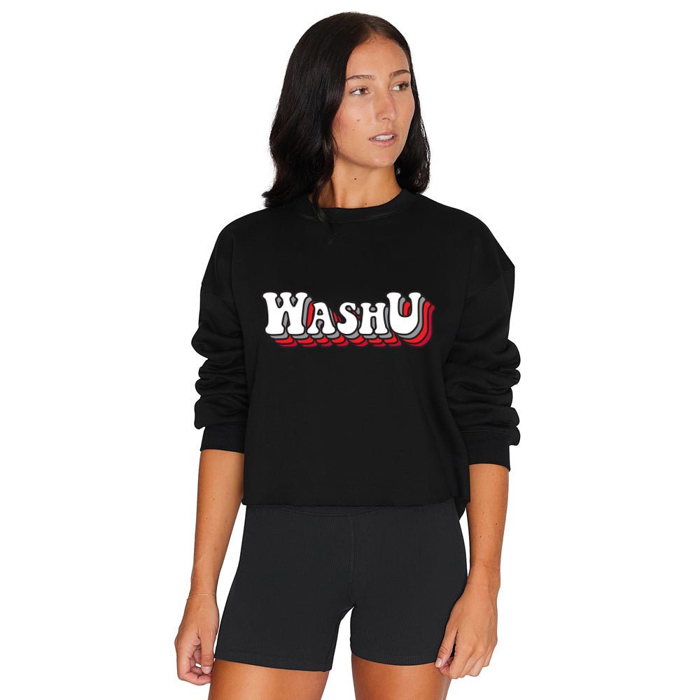 WashU Retro Cropped Crewneck