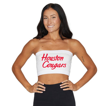 University of Houston White Bandeau Top