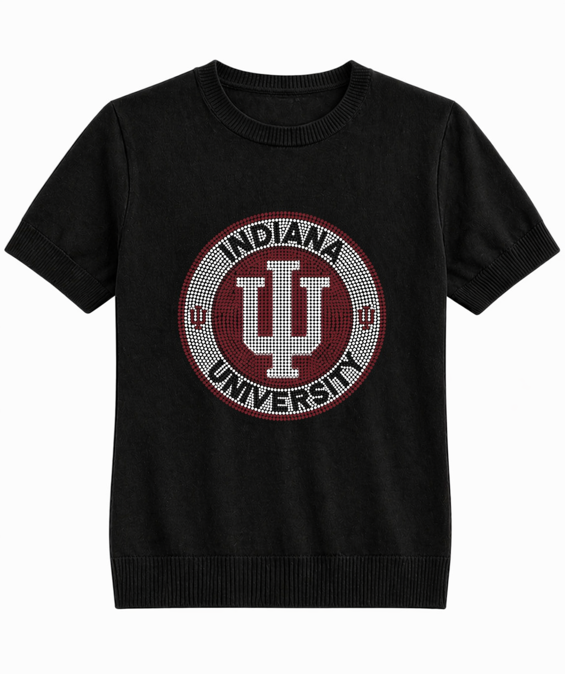 Indiana University Circle Decal Black Sweater