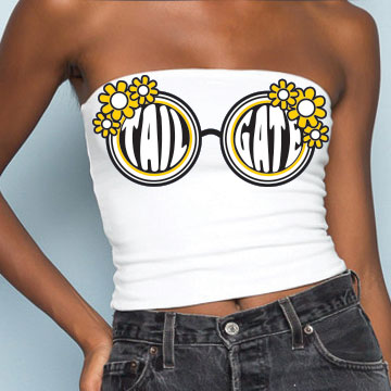 Yellow & Black Sunglasses Tube Top